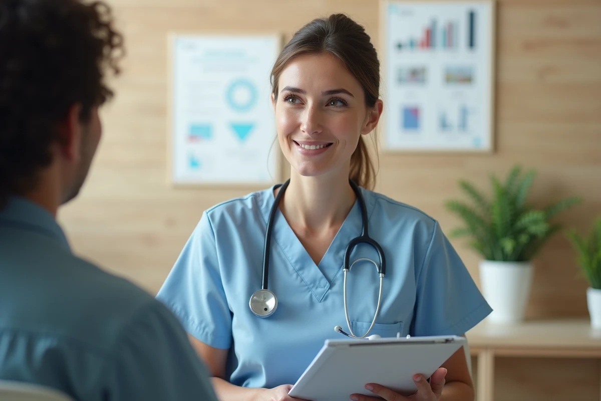 Medecin rassurant lors d